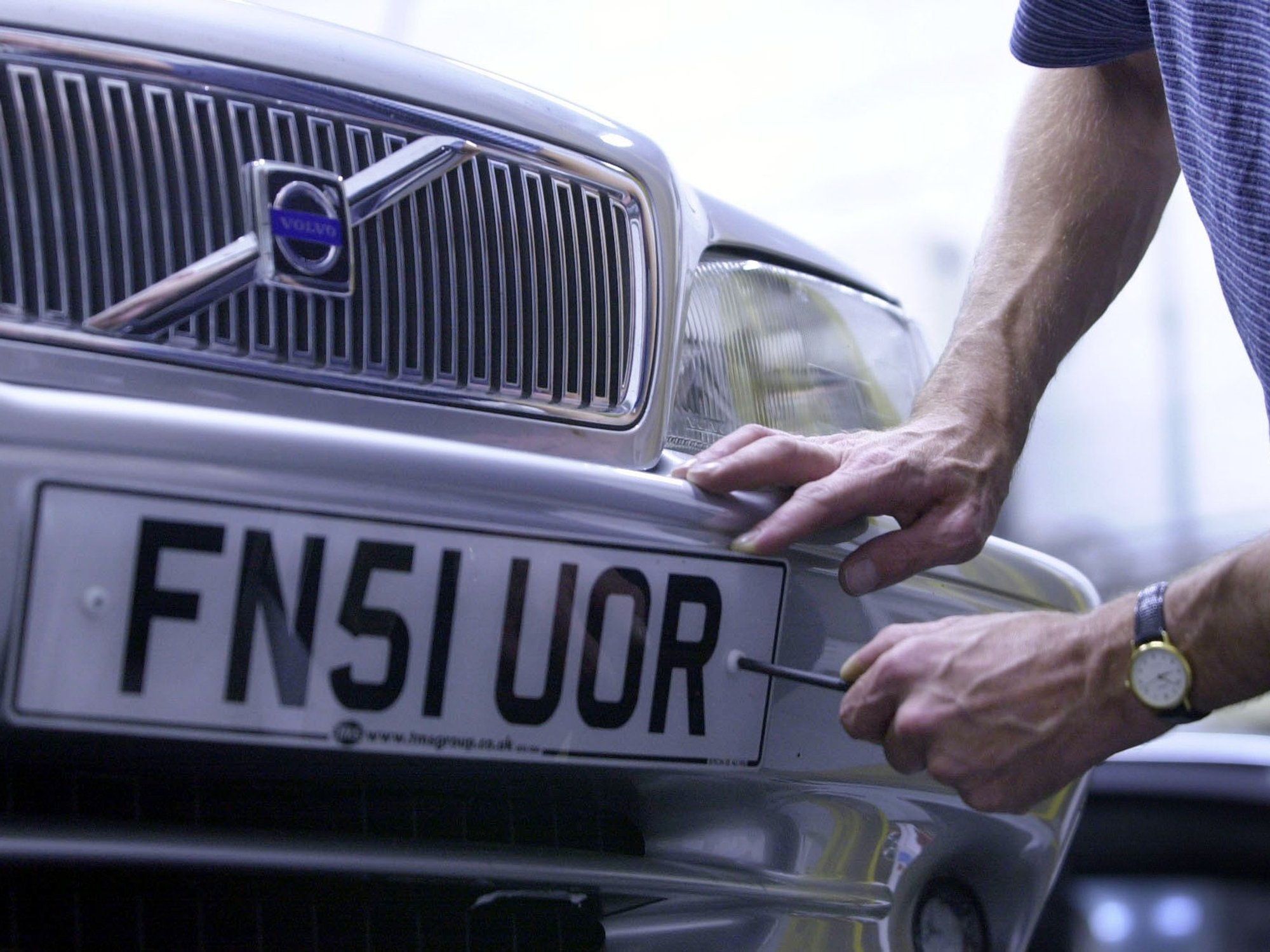 A UK number plate
