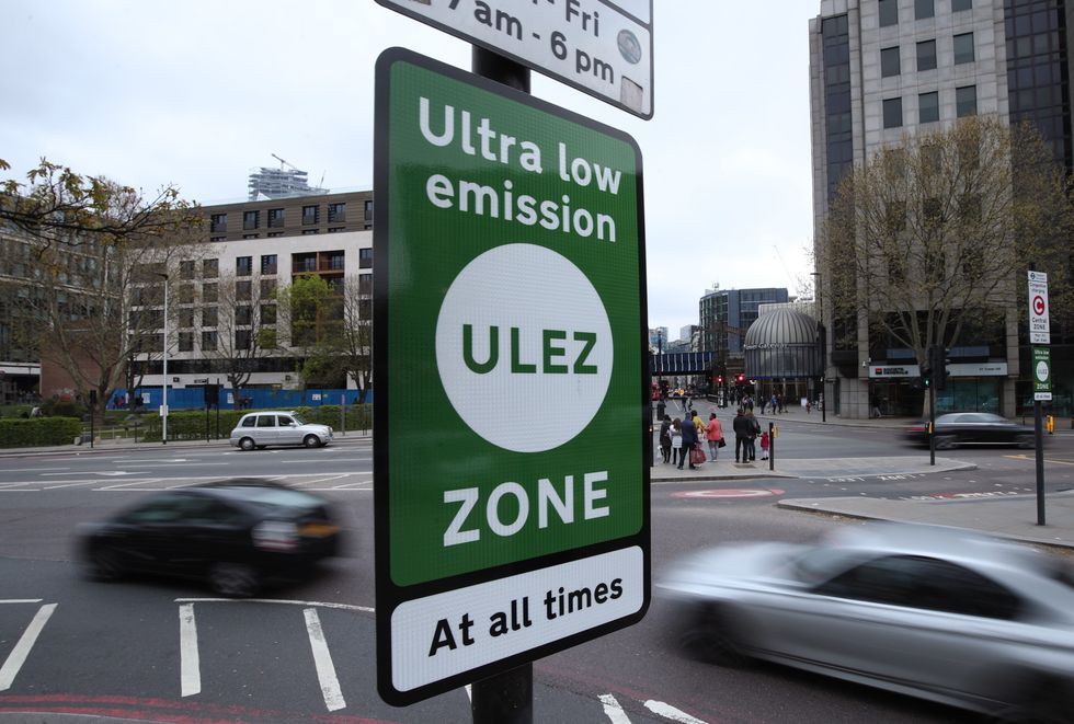 A Ulez sign in London.