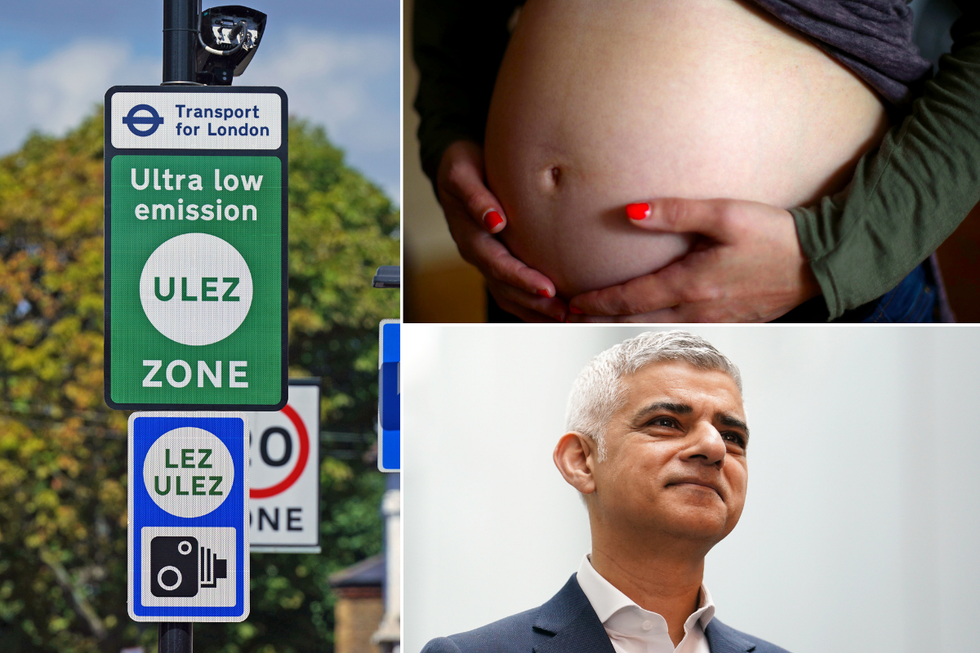 A Ulez sign, Sadiq Khan and a pregnancy
