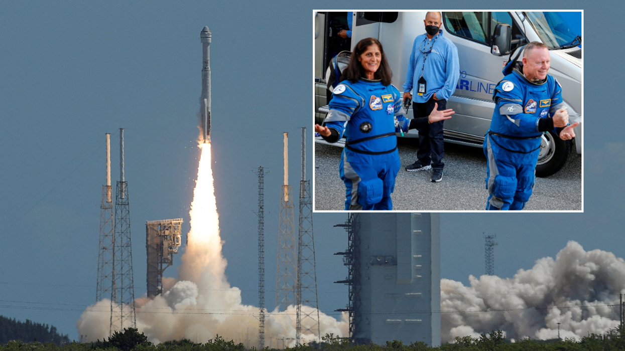 A United Launch Alliance Atlas V rocket carrying two astronauts aboard Boeing's Starliner-1 Crew Flight Test (CFT), is launched on a mission to the International Space Station