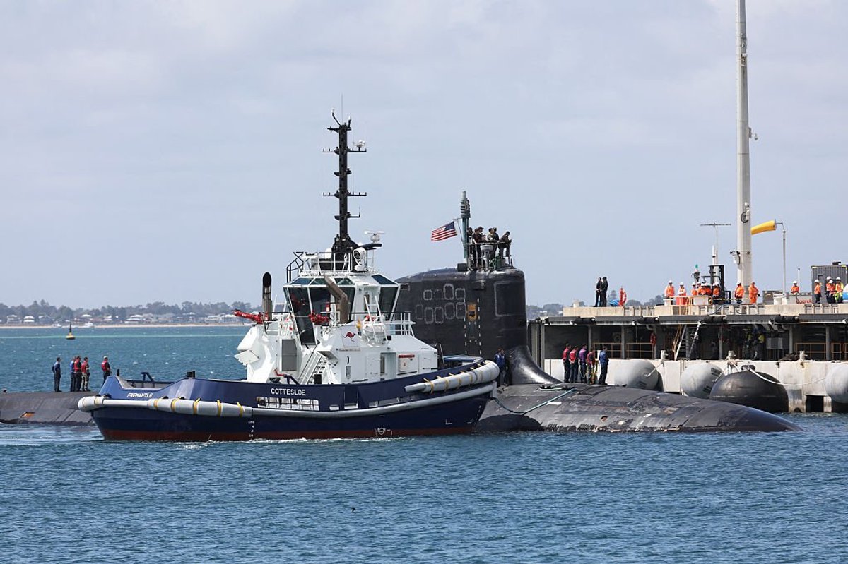 A US Virginia-class nuclear-powered attack submarine arrived at HMAS Stirling naval base in Perth last year