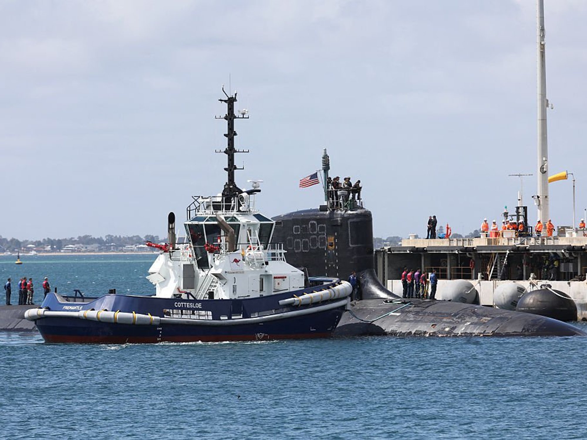 A US Virginia-class nuclear-powered attack submarine arrived at HMAS Stirling naval base in Perth last year