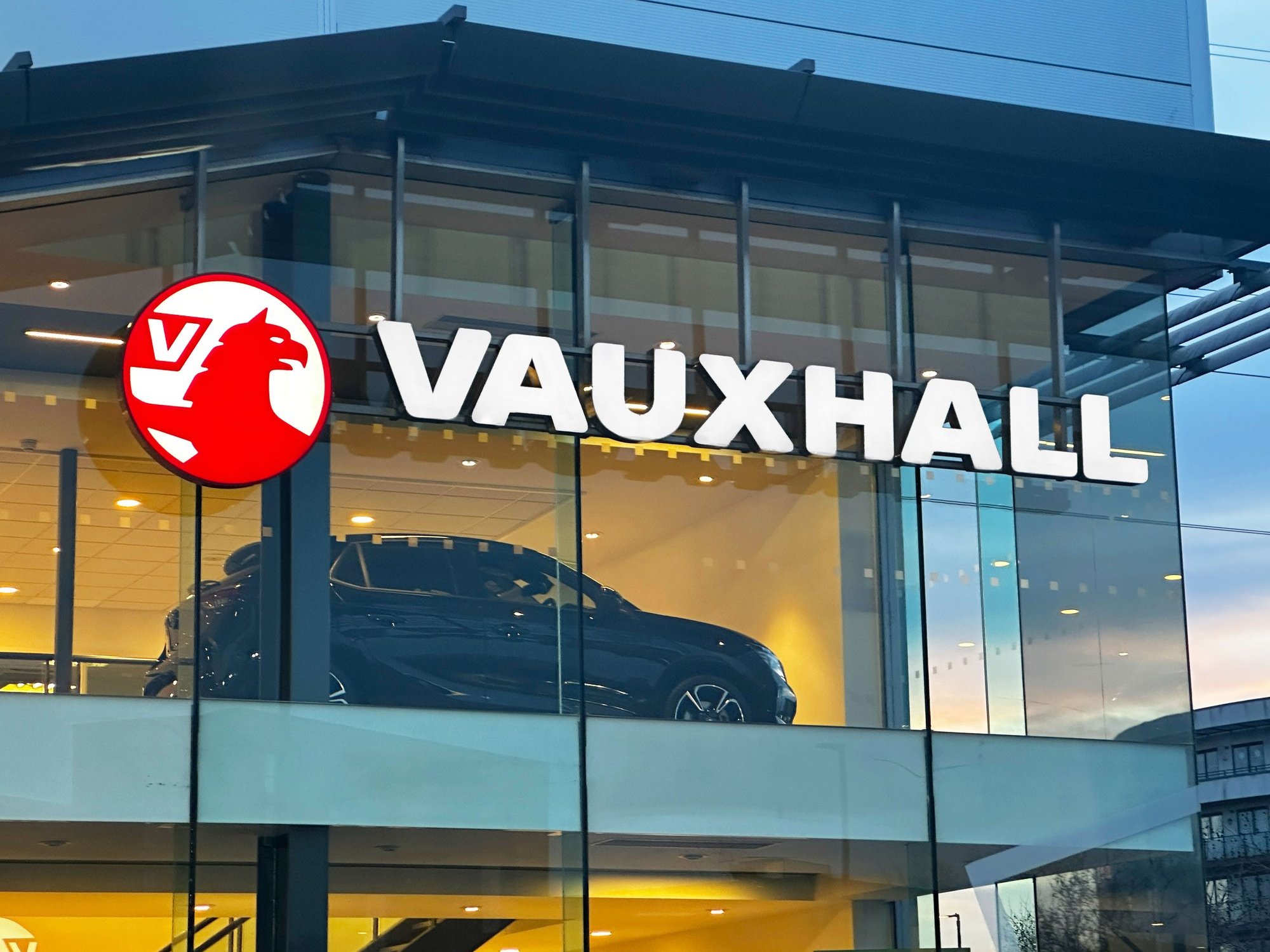 A Vauxhall showroom