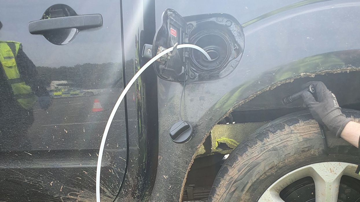 A vehicle using red diesel