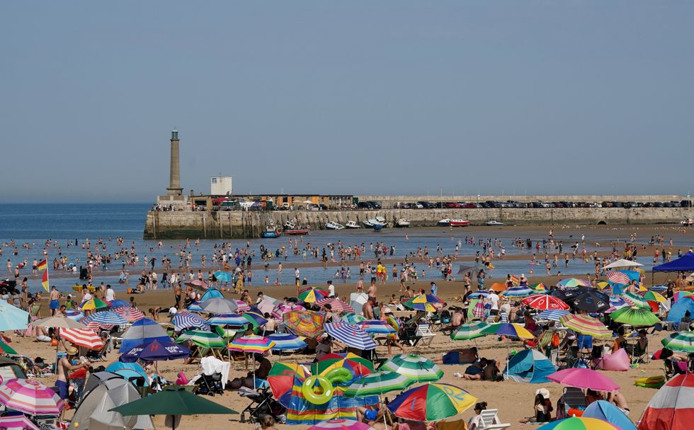 A view of a busy beach in Margate, Kent