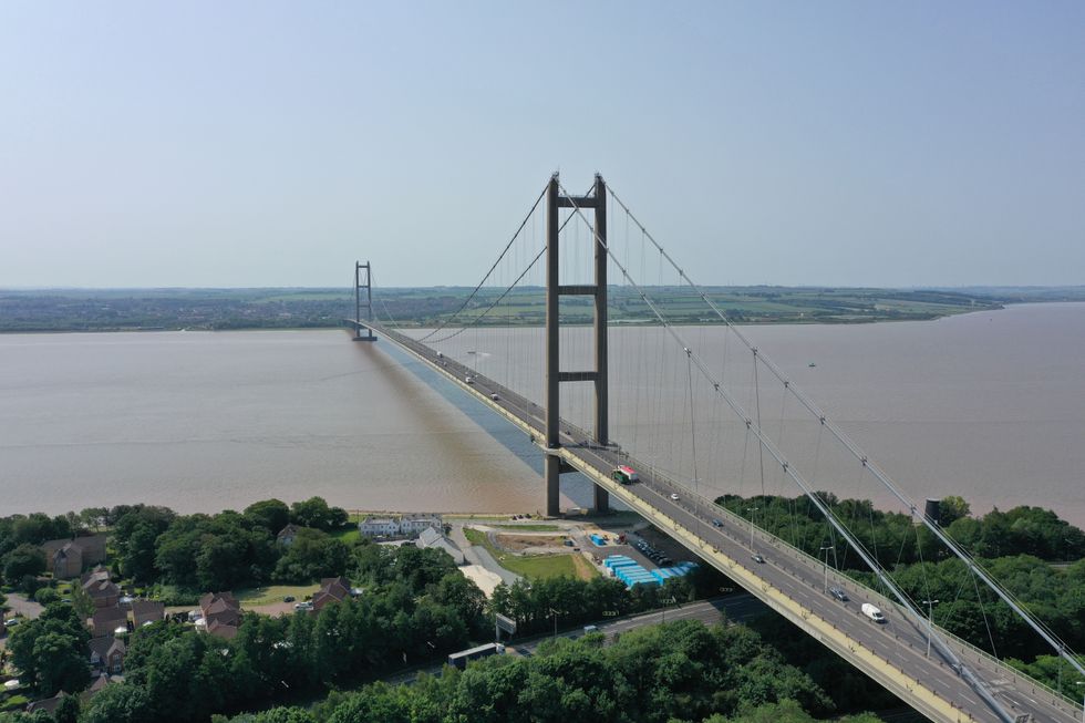 A view of the Humber Bridge, near Kingston upon Hull