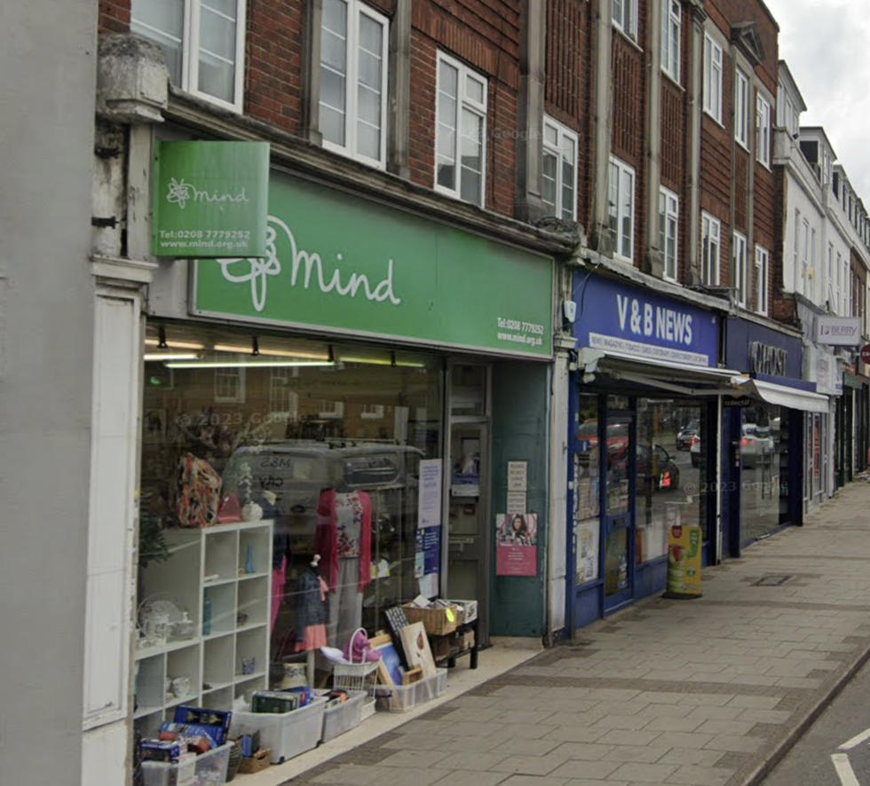 A view of the Mind charity shop in West Wickham