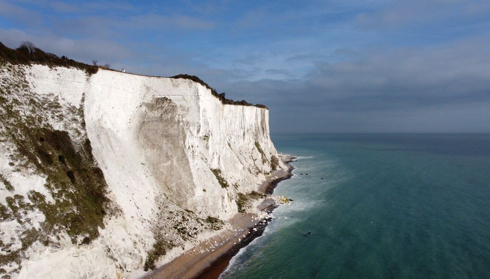 A view of the White Cliffs of Dover in Kent. Picture date: Thursday February 25, 2021.
