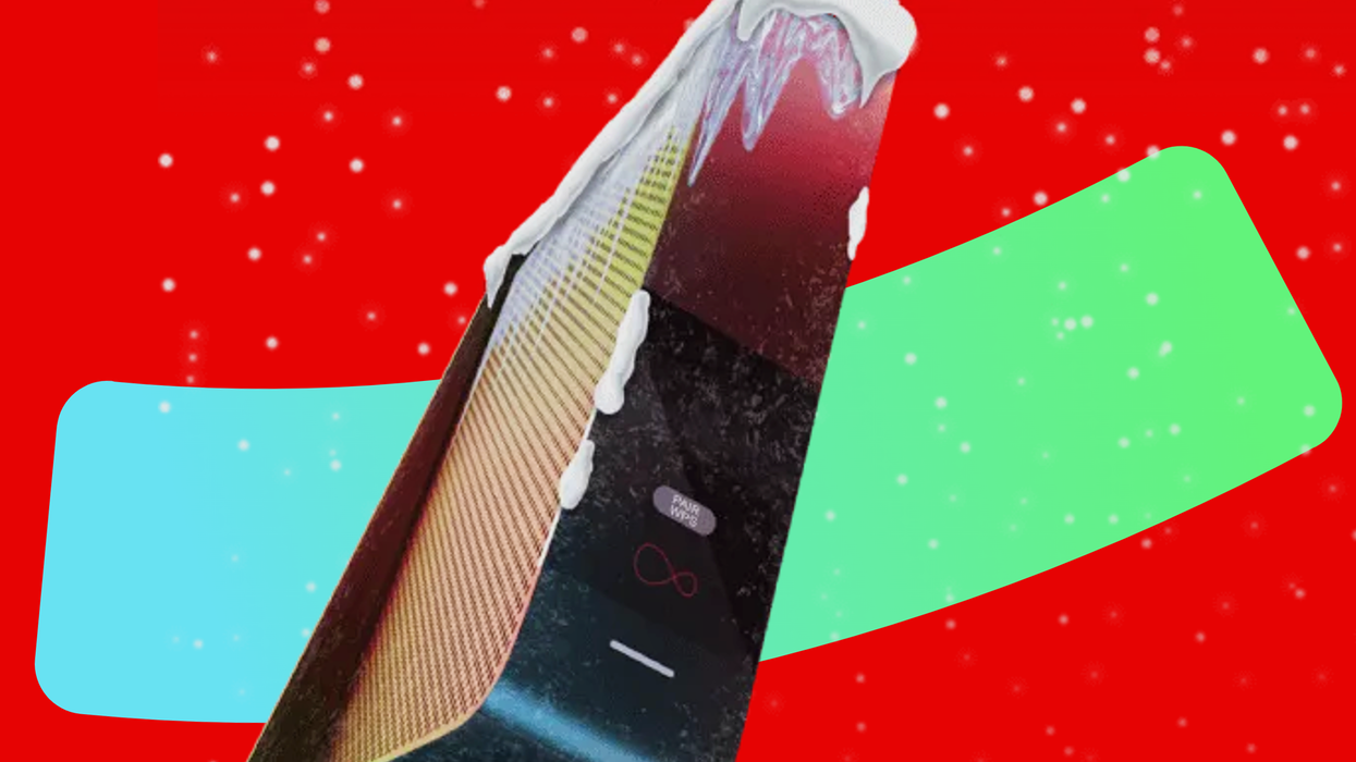 a virgin media router is pictured topped with snow and ice in a promotional image for the broadband winter sale