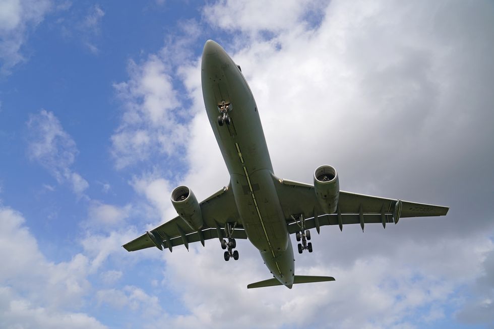 A Voyager aircraft arrives at RAF Brize Norton in Oxfordshire. British troops are racing against the clock to get remaining UK nationals and their local allies out of Afghanistan.