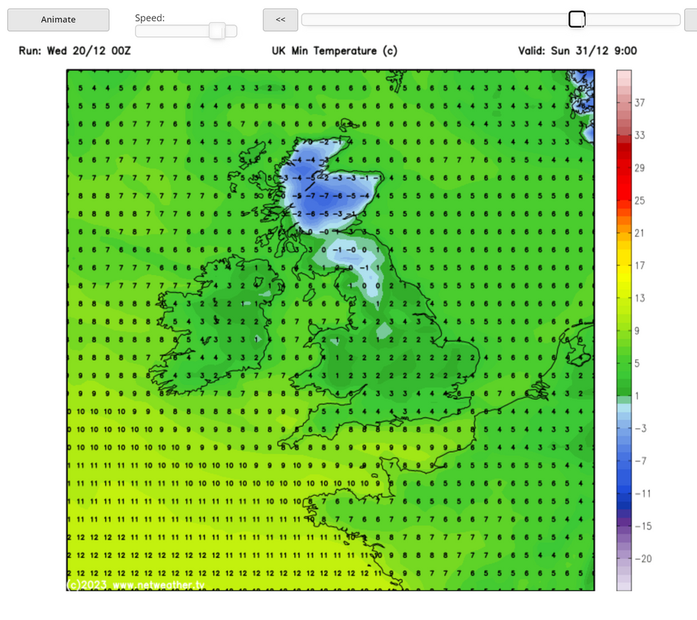 A weather map