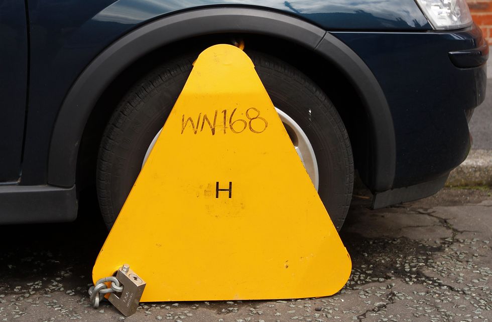 A wheel clamp