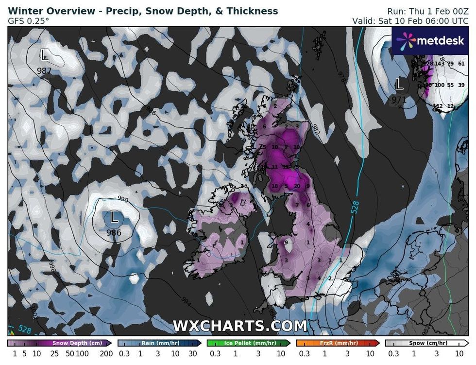 A winter overview from February 10, WXCHARTS