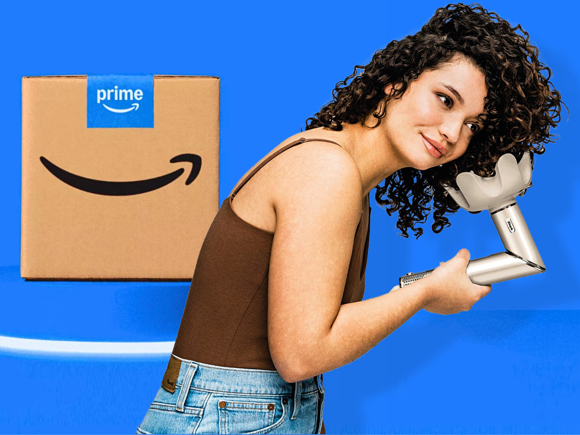 a woman uses the Shark FlexStyle multi hot air styler