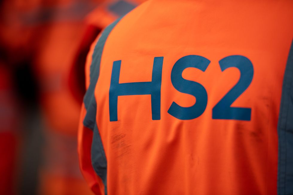 A worker at HS2s Curzon Street site in Birmingham.
