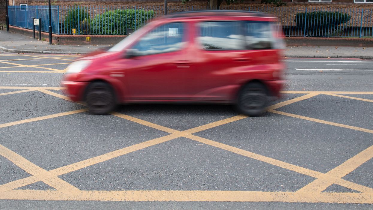 A yellow box junction