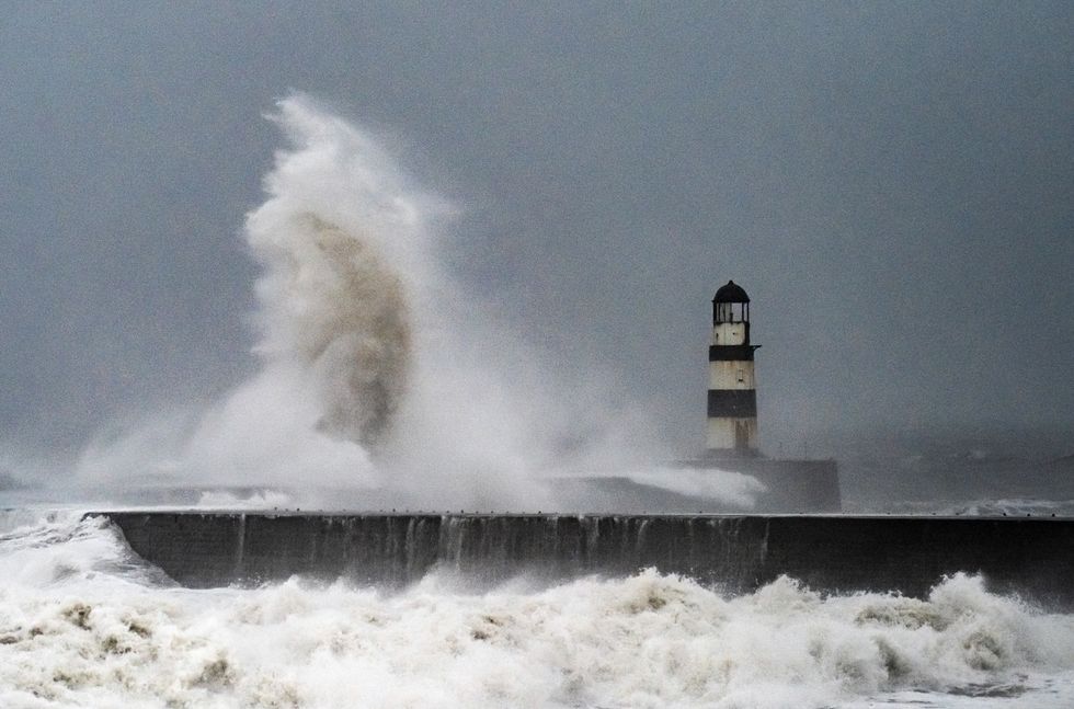 A yellow wind warning covers areas of south-west England and South Wales between 6am and 6pm.