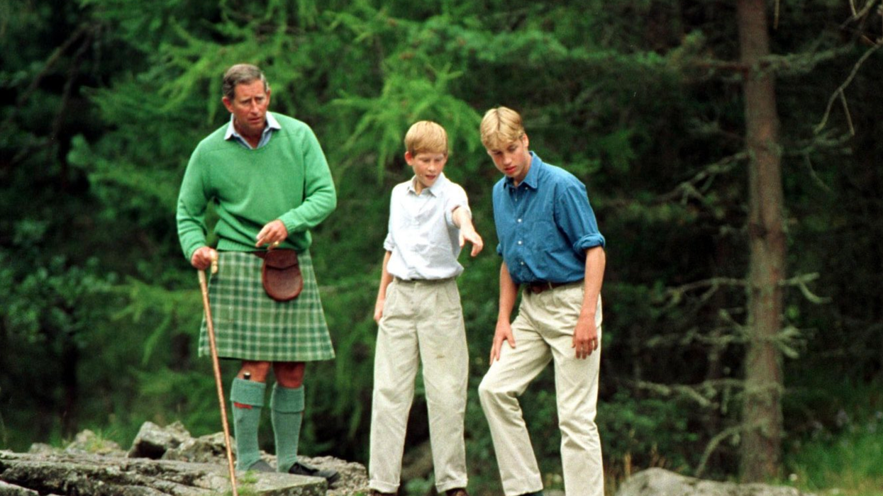 A younger King Charles alongside his two sons