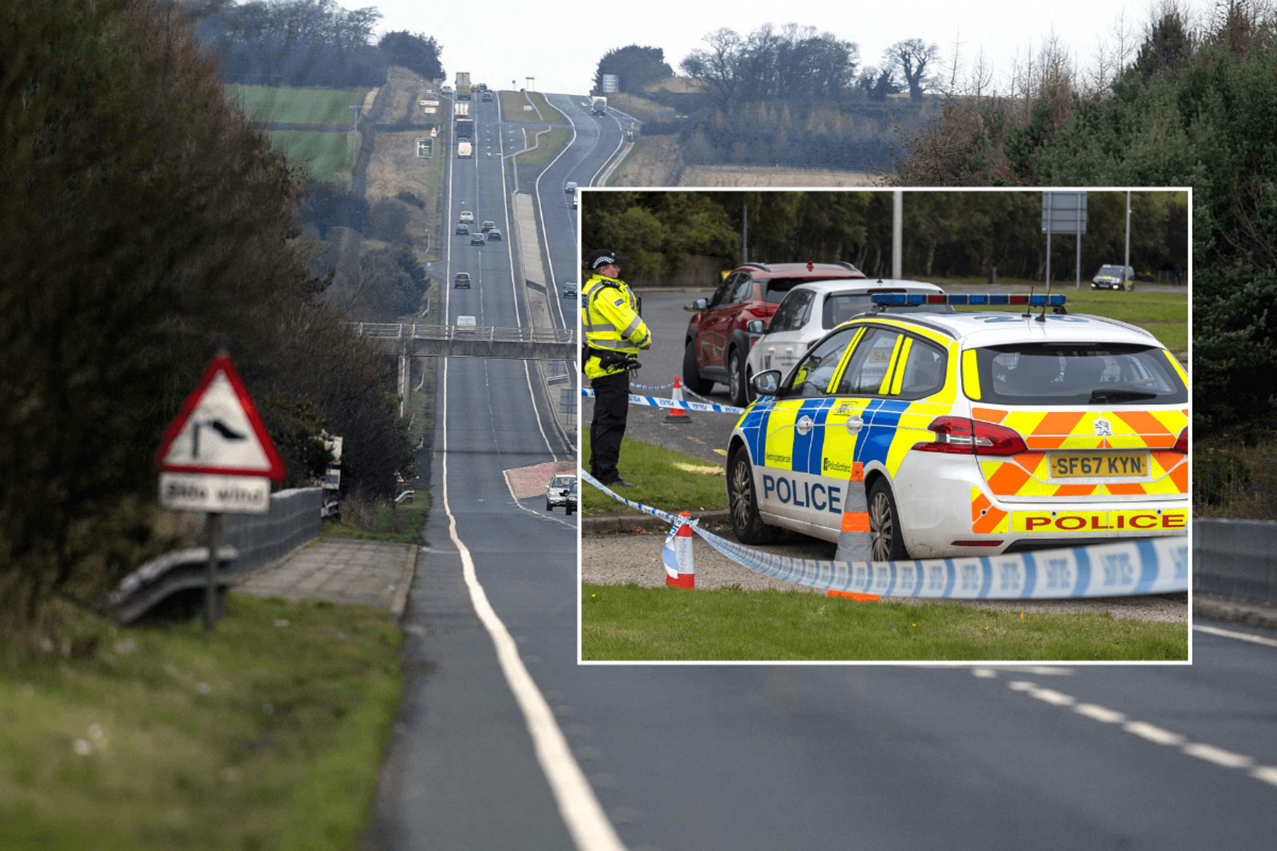 A1 crash and police