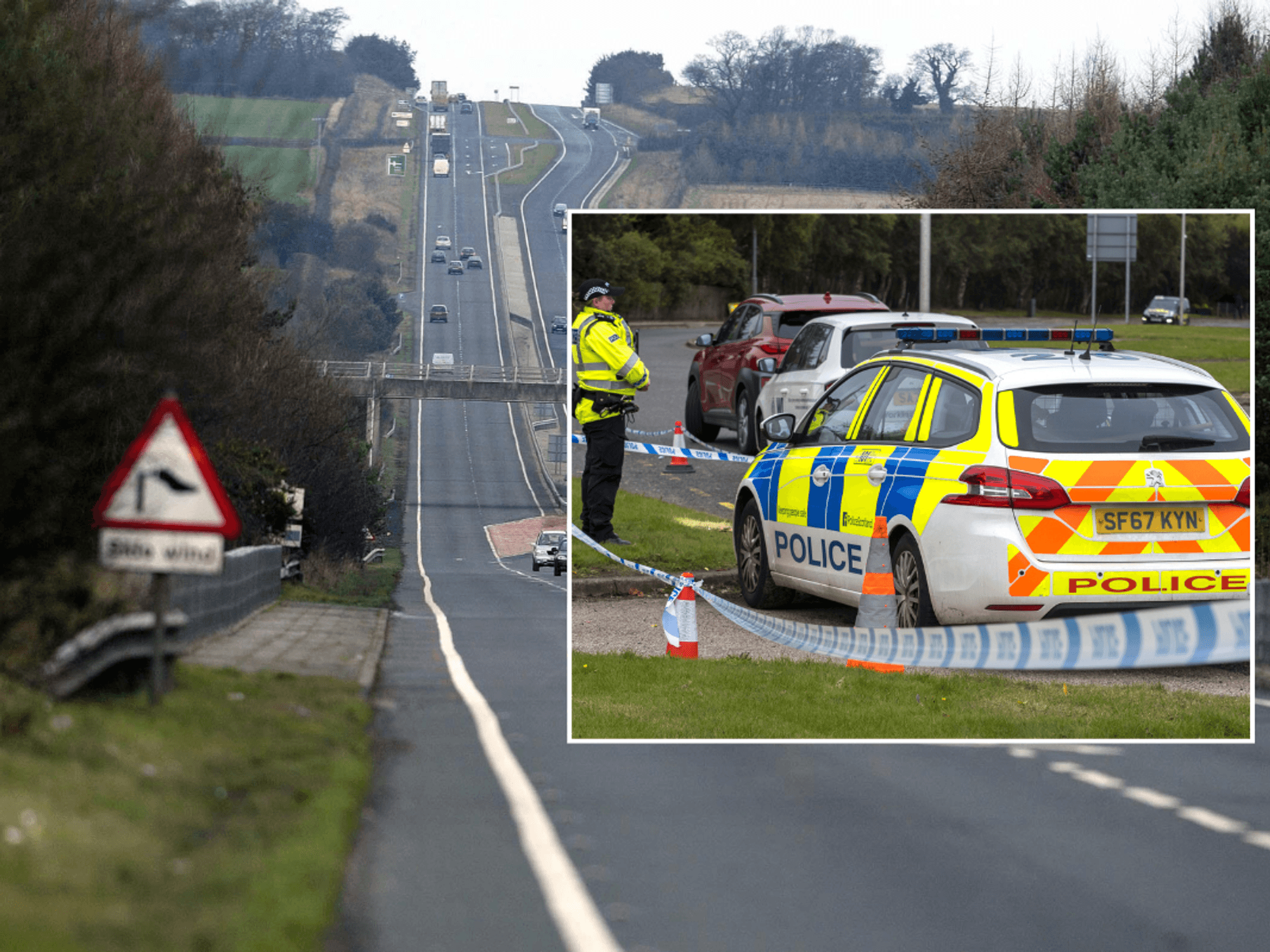 A1 crash and police
