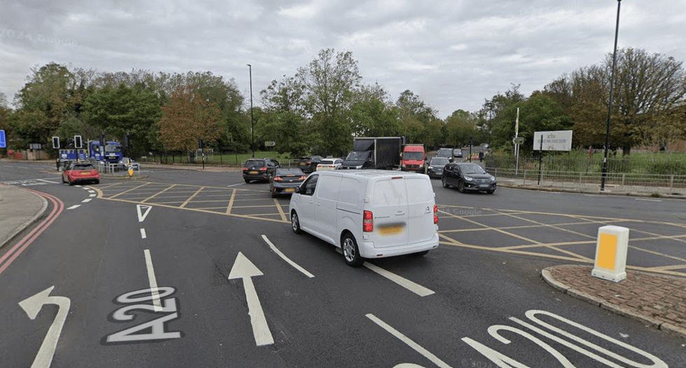 A20 junction with Kidbrooke Road, near the scene of the accident