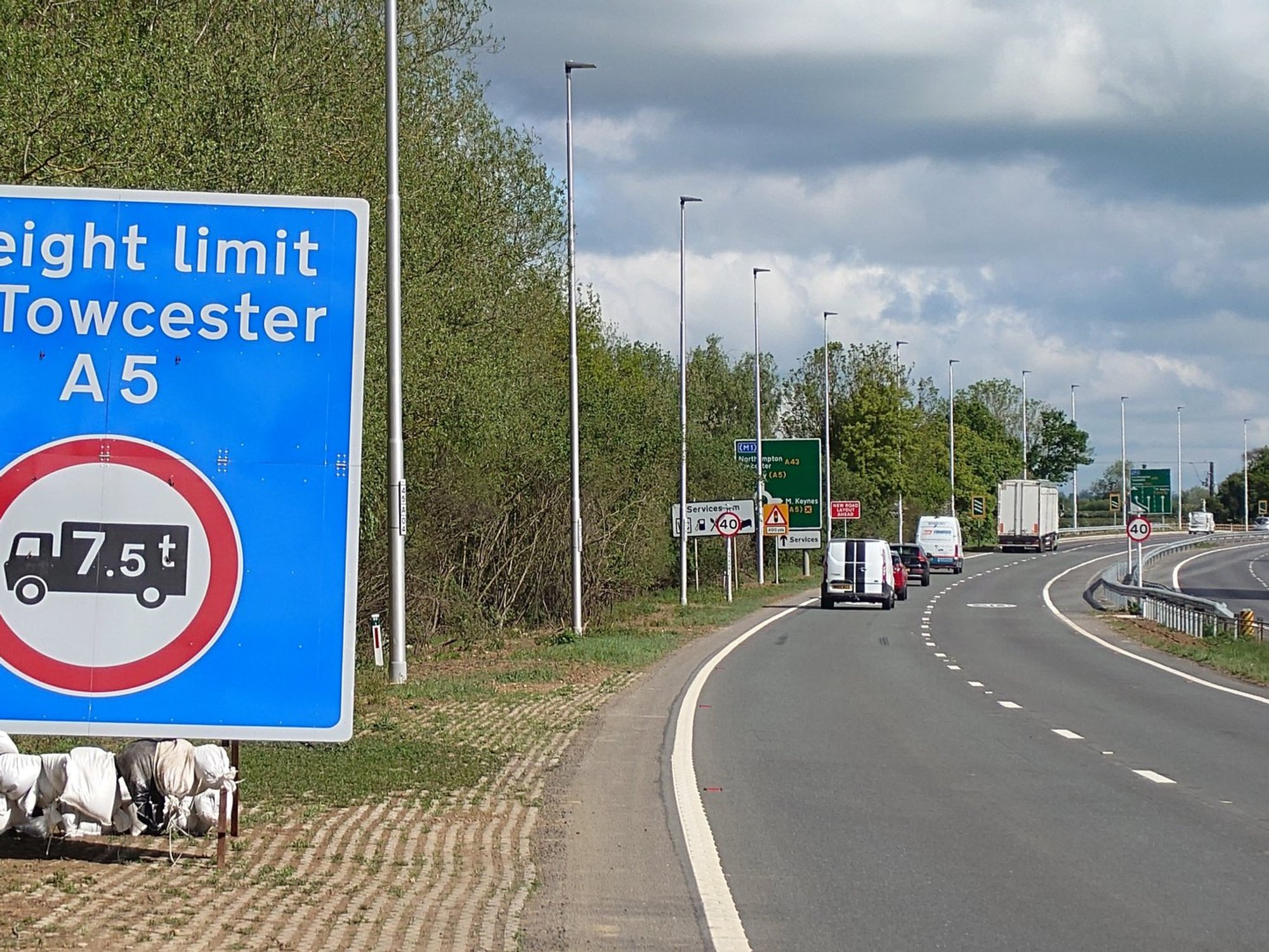 A5 road sign