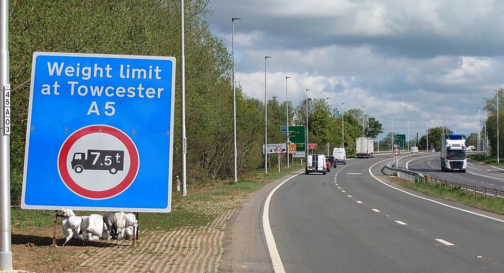 A5 road sign
