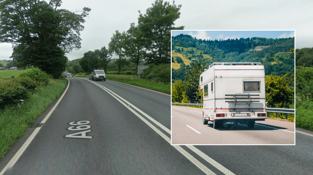 A66 and motorhome on road