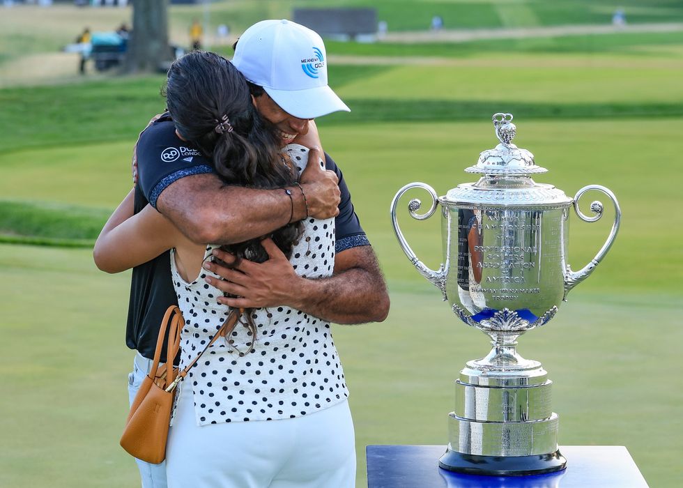 Aaron Rai estragou suas chances de vencer o PGA Championship no domingo