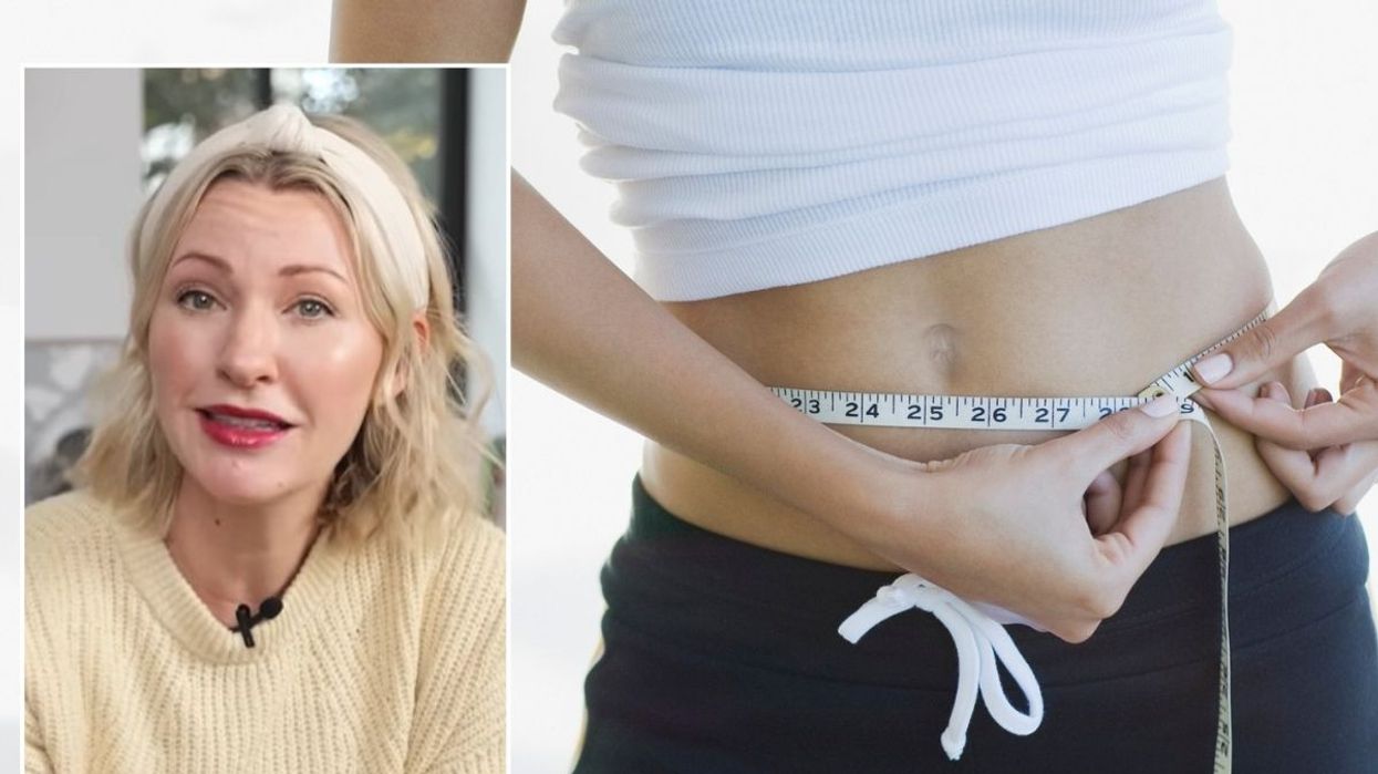 Abbey Sharp / Woman measuring waist