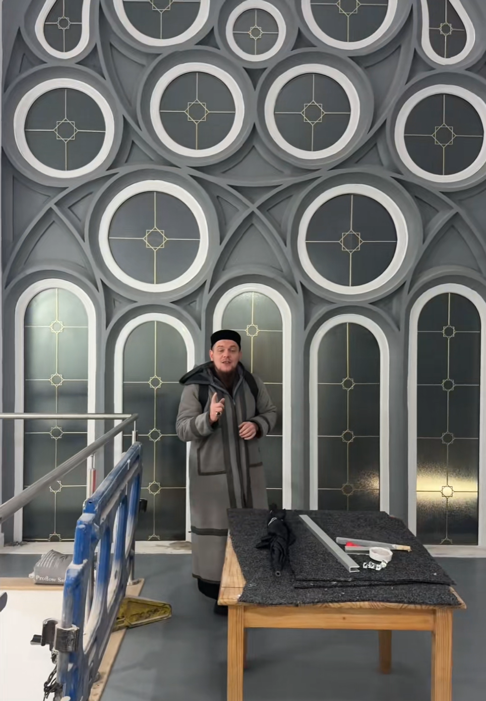 Abdullah Muhammad inside church