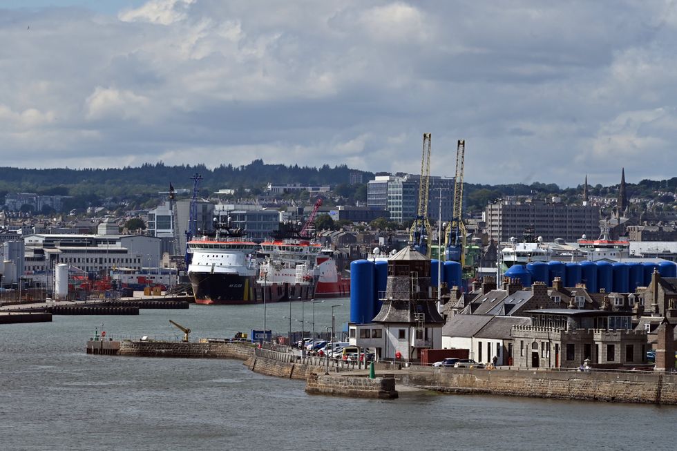 Aberdeen's main harbour, which has been recently supplemented by the new South Harbour to accommodate larger ships