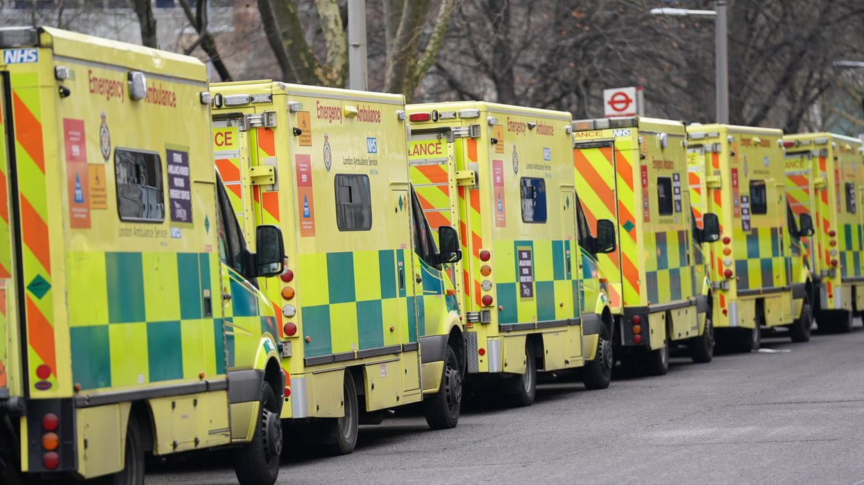 Abulances outside A&E