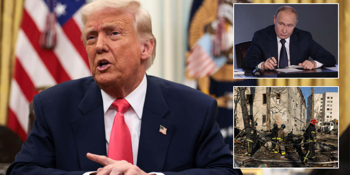 NextImg:'Blood on his hands!' Trump claims Putin's bombing blitz is 'what anybody else would do' to Ukraine