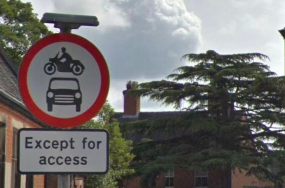 Access only road sign