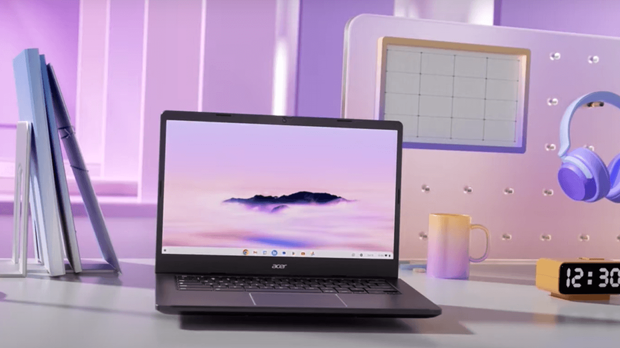 Acer Chrome book Plus displayed on desk