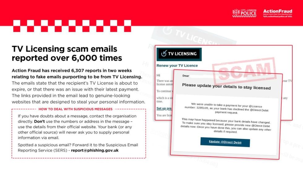 Action Fraud warns about TV Licensing scam emails