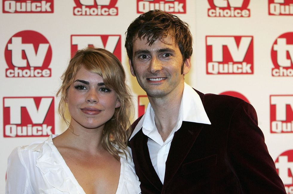 Actors Billie Piper and David Tennant of Doctor Who arrive at the TV Quick and TV Choice Awards at the Dorchester Hotel, Park Lane on September 4, 2006