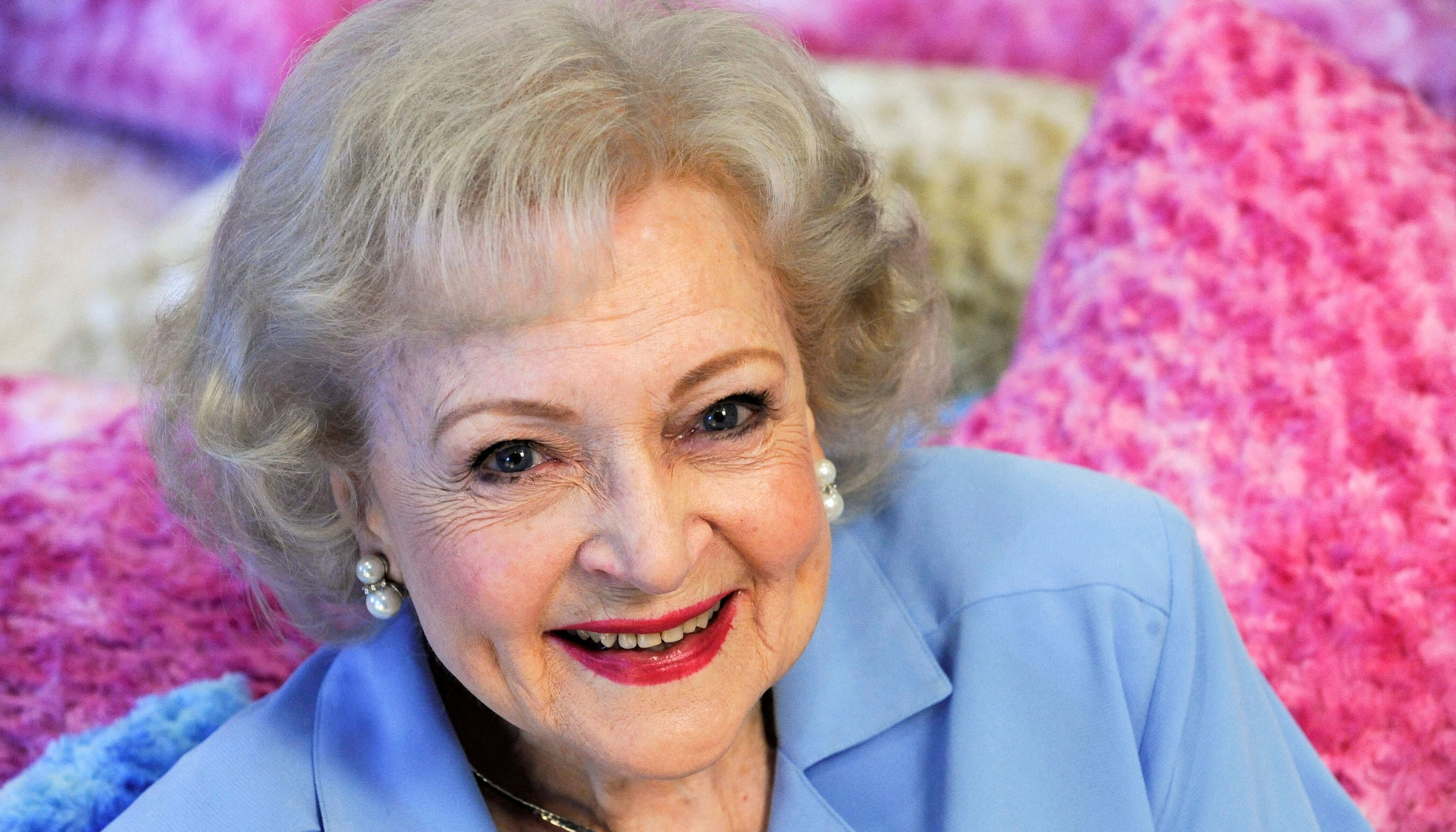 Actress Betty White poses for a photograph in Los Angeles, California