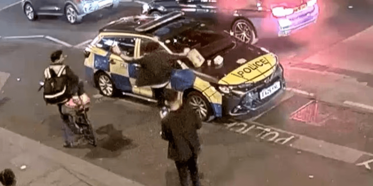 Man fined after eating takeaway off police car parked outside station Man fined after eating takeaway off police car parked outside station