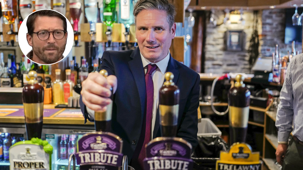 Adam Brooks (left) Keir Starmer (right)