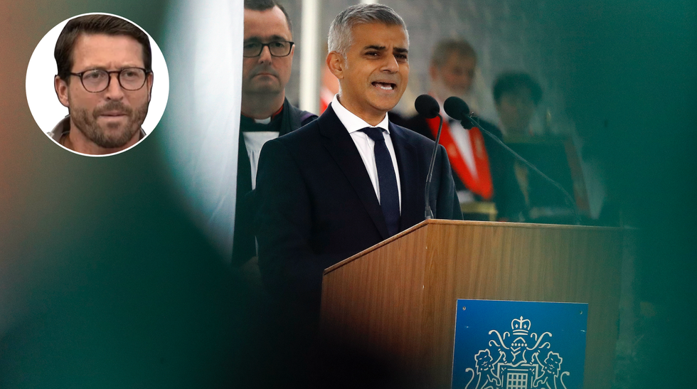 Adam Brooks (left), Sadiq Khan (right)