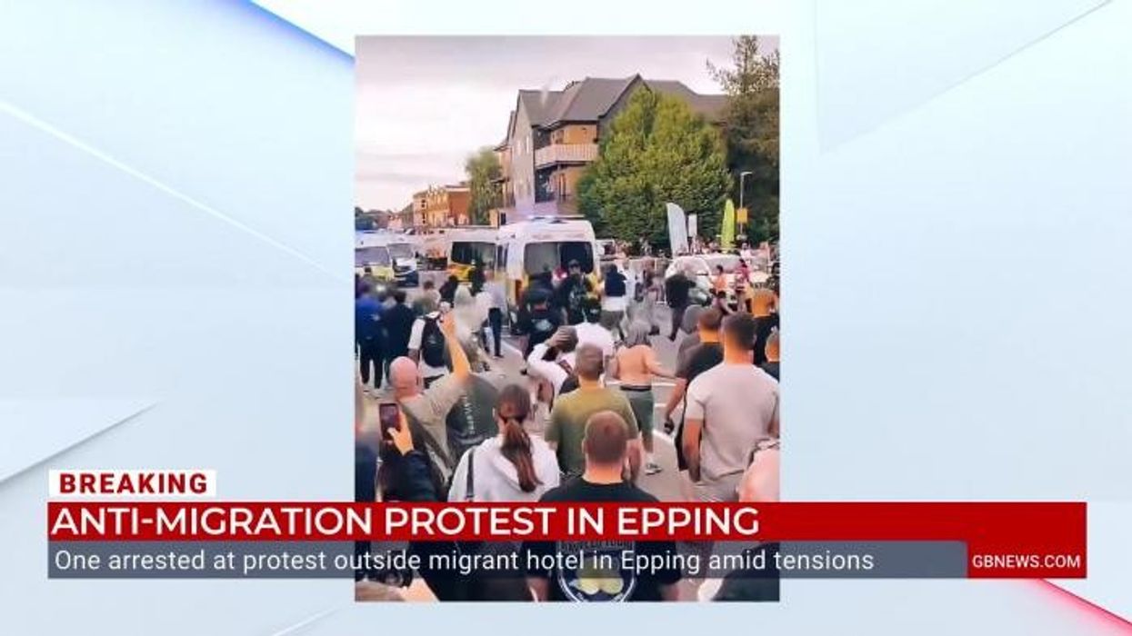 Epping migrant hotel protest sparks two arrests as police hit out at 'mindless thugs'