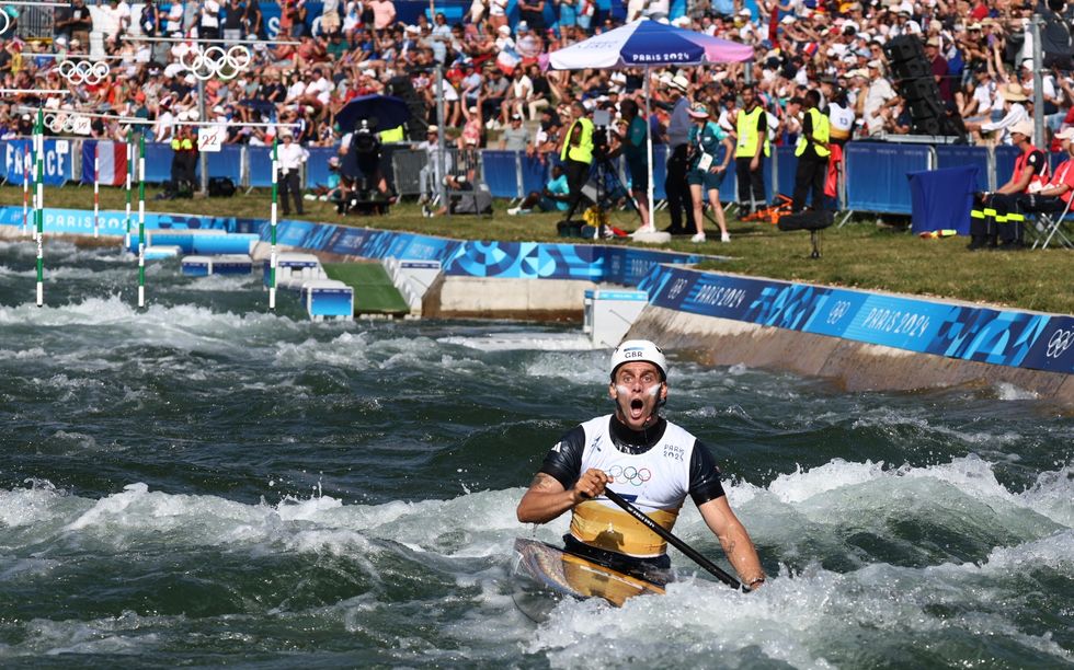 Adam Burgess won silver in the men's canoe singles final