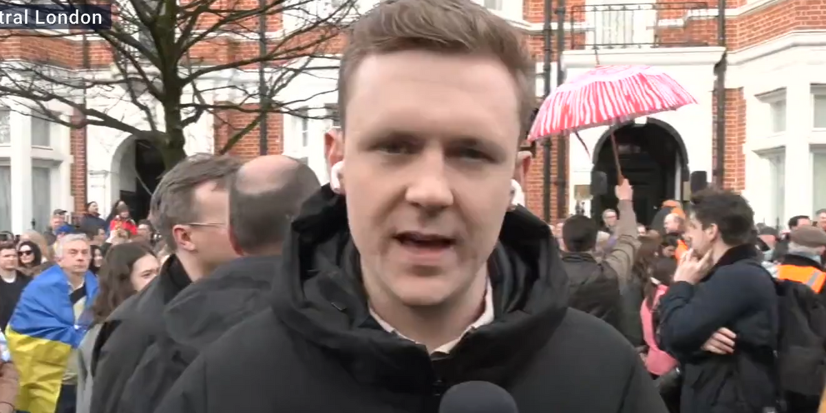 NextImg:WATCH as 'hundreds if not thousands' of protesters descend on Russian embassy