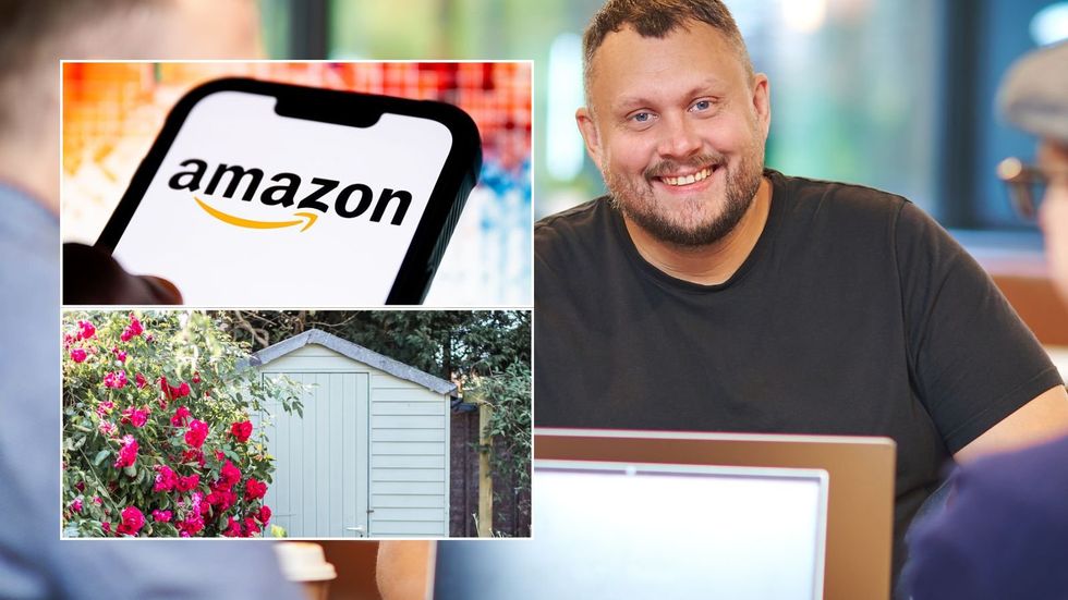 Adam Herbertt, Amazon sign and garden shed