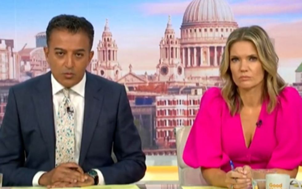 Adil Ray and Charlotte Hawkins