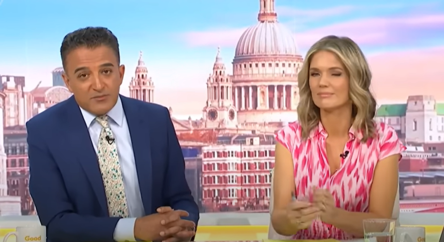 Adil Ray and Charlotte Hawkins