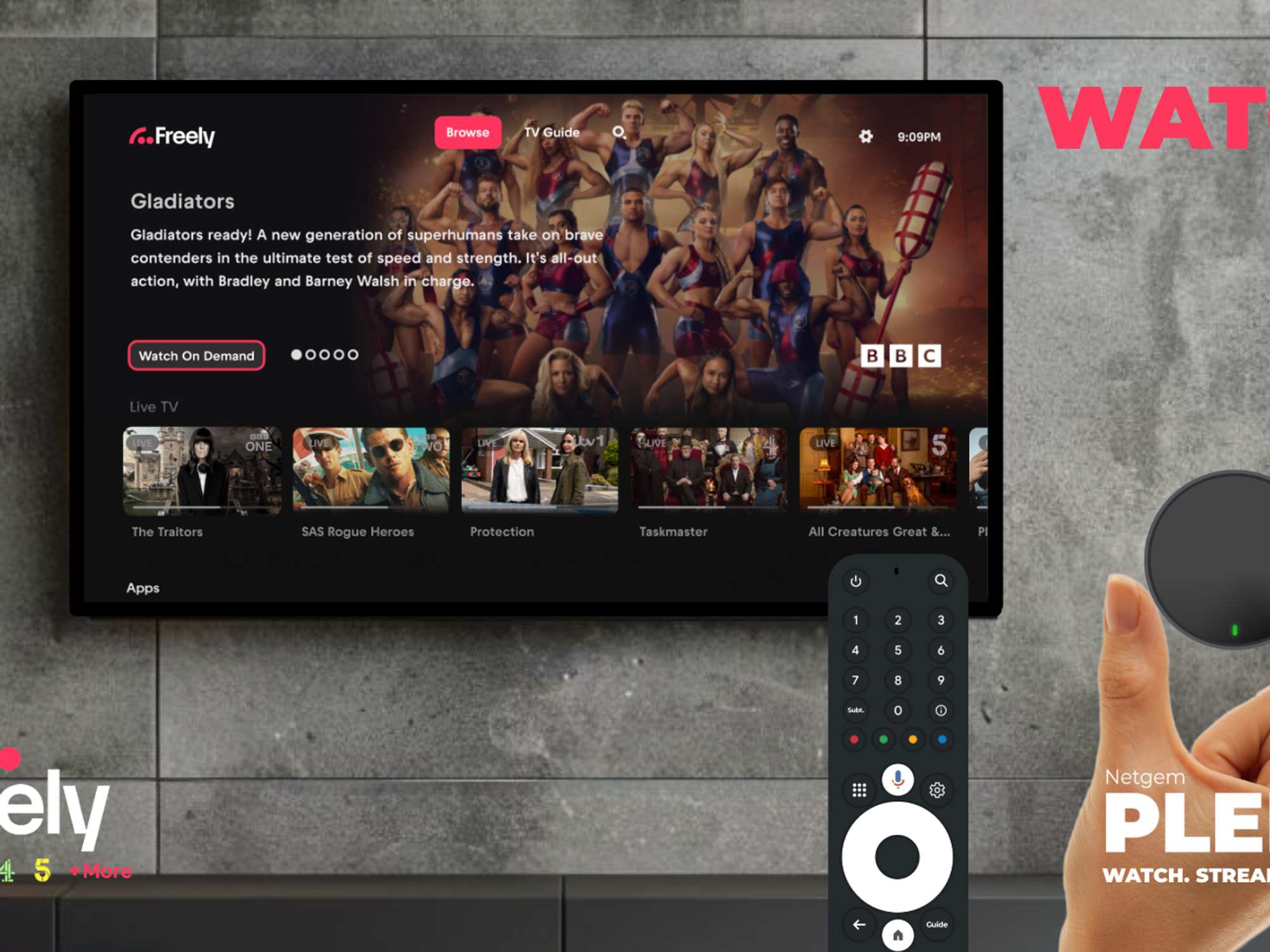 advertisement for the first Freely box from Netgem