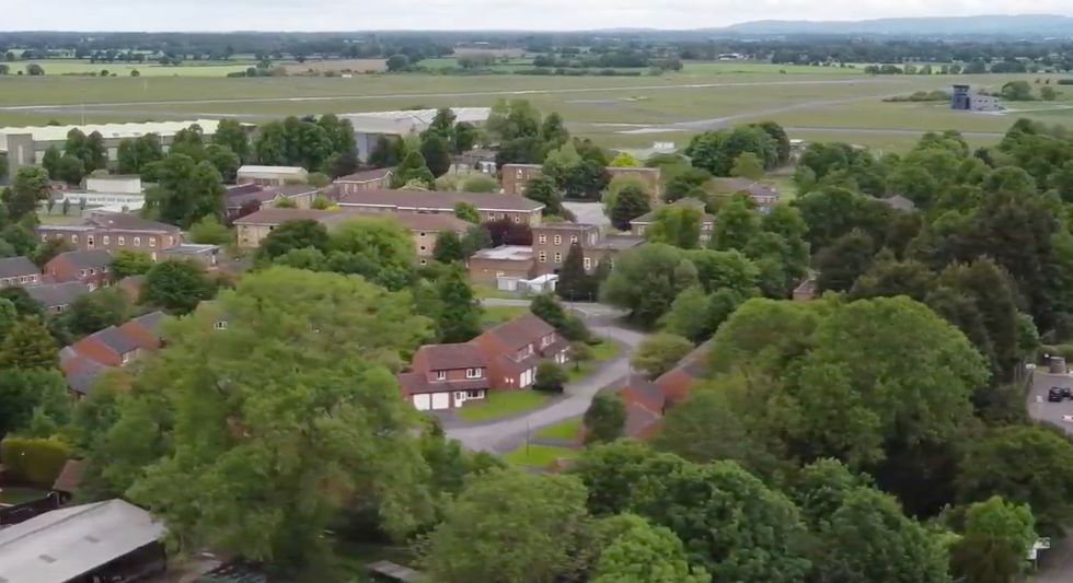 Aerial footage of Linton-on-Ouse